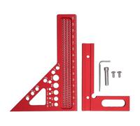 Spacnana Woodworking Ruler Set, 3D Multi Angle Aluminum Alloy Carpenter Square with 6 Hole Design, 22.5-90 Degree Measuring Ruler for Engineers, Carpenters, and Craftsmen