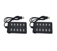 Spactz 2 x 10 Port High Speed USB 2.0 Hub Extension Adapter for Laptop PCB Interface Device