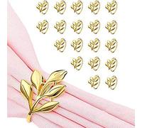 Spactz 20Pcs Napkin Rings - Gold Napkin Ring for Table Napkins - Holiday Napkin Rings Fall Napkin Rings for