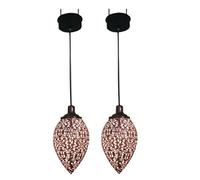 Spactz 2X Solar Powered LED Moroccan Hanging Lantern Retro Moroccan Pattern Projection Lamp Outdoor Garden Fairy Light Kit