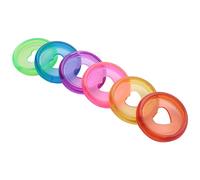 Spactz 60 Pcs 24mm Plastic Discs, Discbound Expansion Discs, Heart Rings Mushroom Hole for DIY