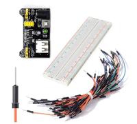 Spactz Breadboard Power Module+Solderless 830Points Bread Board +65 Jumper Wires 3.3V/5V MB102
