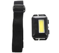 Spactz Cob Led Mini Light lamp Headlight 3 Modes Rainproof Flashlight for Camping Fishing Black