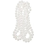 Spactz Long Artificial Pearl Necklace White Jewelry Accessory for Flapper Costume 1920s
