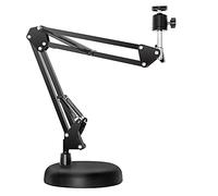 Spactz Scissor Arm Holder Desktop Hanging Scissor Arm Holder with Enhanced Round Base for Webcam