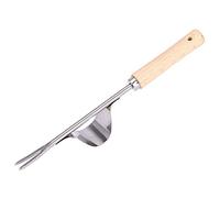Spactz Wood Handle Stainless Steel Garden Weeder Hand Weeding Removal Cutter Dandelion Puller Tools Multifunction Weeder