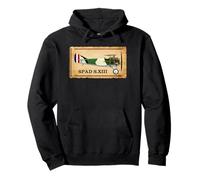 SPAD S.XIII French WWI Fighter Aircraft Diagram Pullover Hoodie
