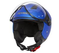 Spada Hellion 06 Open Face Motorcycle Helmet - Matt Bright Blue - Large