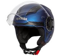 Spada Lycan 06 Motorcycle Motorbike Open Face Scooter Bike Helmet - Matt Blue