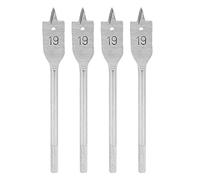 Spade Drill Bit Set 4Pcs High Carbon Steel Paddle Flat Bits Woodworking Drill Bits for DIY Woodworking Projects 19mm