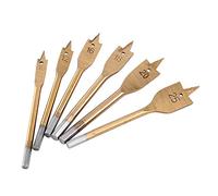 Spade Drill Bits High Carbon Steel Coated 6pcs Set Wood Boring Flat Drilling Tools For Woodworking Projects 10mm 12mm 16mm 18mm 20mm 25mm