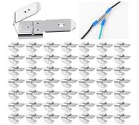 Spade Terminal Splitter, Double Piggyback Spade Connectors, 1/4" Female Male Quick Disconnect Piggyback Spade Crimp Terminals Assortment Kit(50PCS)