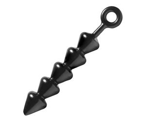 Spades - Beaded Anal Dildo (Black)