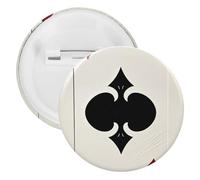 Spades K Poker Badge Metal Round Pins, Lightweight Brooch for Backpack, Fashion Button Pins Badge for Shirts, Jackets, Shawl Coat, Unisex, 12PCS, Tinplate, metal round pins