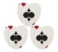 Spades K Poker Car Air Freshener, 3 Pcs Love form Hanging Air Freshener Cards, Long Lasting Fragrance Scented Cards for Car, Home, Office Black-style