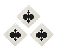 Spades K Poker Car Air Freshener, 3 Pcs Rhombus Hanging Air Freshener Cards, Long Lasting Fragrance Scented Cards for Car, Home, Office Black-style