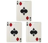 Spades K Poker Car Air Freshener, 3 Pcs Square Hanging Air Freshener Cards, Long Lasting Fragrance Scented Cards for Car, Home, Office Gray-style