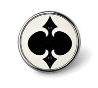 Spades K Poker Round Badge Brooch Lightweight Lapel Tie Pins Unique Gifts Metal Brooch Badge For Hat Shirt Clothing Bags Decoration