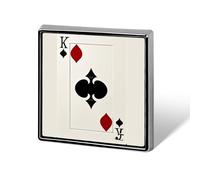 Spades K Poker Suit Lapel Pin Fashion Lapel Pins for Men Women for Backpacks Funny Hat Brooch Pin Personalized Bag Lapels Badge Metal Novelty Buttons & Pins (Square)
