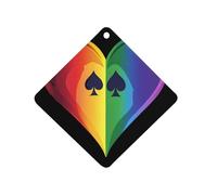 Spades Poker Aces Rainbow Car Air Freshener Ocean Scent Long Lasting Tablets for Auto Hanging Fragrance