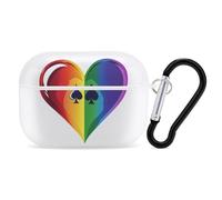 Spades Poker Aces Rainbow Earbuds Case for Airpods Pro 2nd | Fashion PC Earphones Cover Accessories with Keychain Gifts for Women Men
