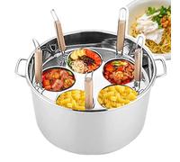 Spaghetti Cooker Machine with 5 Straining Baskets, Multifunctional Pasta Makers Commercial Pasta Cooker Noodle Oven Pasta Cooking Kitchen Tool for Roadside Stalls, Restau