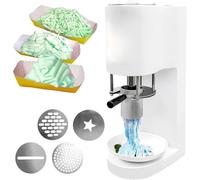 Spaghetti Ice Cream Machine, 28-30L/H Noodle Maker with 4 Shape Moulds, Ideal for Commercial Use, Perfect for Soft Serve and Unique Dessert Creations