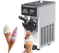 Spaghetti Ice Cream Maker, Gelato Machine with 4 Shape Molds, One-Touch Start for Dessert Shops and Food Trucks, Soft Serve and Ice Cream Maker