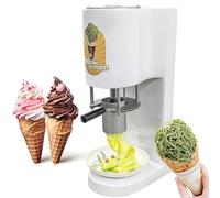 Spaghetti Ice Cream Maker Spaghetti Gelato Ice Cream Machine, 4 Interchangeable Molds, Spaghetti Ice Cream Press Machine, Commercial Gelato Maker, 420ml Hopper, for Gelato & Ice Cream Shops 110V