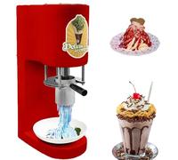 Spaghetti Ice Cream Press Machine, Gelato Maker with 4 Interchangeable Molds, One-Touch Start, Soft Serve Dessert Machine for Shops, Catering, 420ml Hopper
