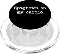 Spaghetti is my cardio Funny Spaghetti Minimalist PopSockets PopGrip for MagSafe