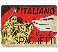Spaghetti Italian Restaurant Iron Painting Metal Plate Tin Sign Vintage Retro Home House Man Cave Decor 8x12 inch inches