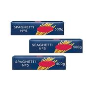 Spaghetti No.5 Pasta, Pack of 3,spaghetti, providing ample servings for the whole family., Crafted using a traditional recipe dating back to 1877, delivering authentic Italian taste.