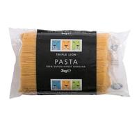 Spaghetti Pasta 3kg (Pack of 4) - Triple Lion Durum Wheat Semolina, Authentic Italian-Style, Bulk Catering Size
