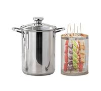 Spaghetti Pot with Strainer,4L Stainless Steel Cooker | Deep Fryer Pot | for Chefs Parents Meal Prep Parties Gatherings Holidays Events Formal Dinners Apartments Restaurants