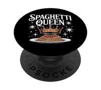 Spaghetti Queen Funny Food Lover Pasta Chef Humor PopSockets Adhesive PopGrip