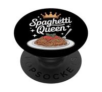 Spaghetti Queen Funny Italian Pasta Lovers Humor PopSockets Adhesive PopGrip