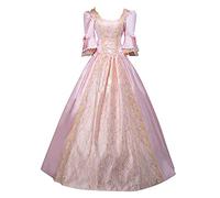 Spaghetti Strap Dress Medieval Dress Women Vintage Renaissance Court Dress Halloween Costumes Victorian Corset Regency Maxi Dress Gothic Tea Party Prom Gowns Retro Princess Costumes Pink