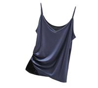 Spaghetti Strap Sleeveless V Neck Summer Innerwear Slimming And Shaping Basic Thin Casual Top For Women 2x Women Tops (Dark Blue, M)