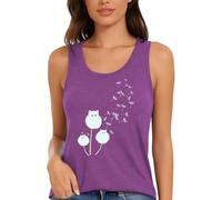 Spaghetti Top Women's Elegant Summer Fashionable Comfortable Tank Top Blouse with Crew Neck Casual Sleeveless Soft Strappy Top