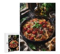 Spaghetti with Cherry Tomatoes And Basil, 500 PCS Wooden Jigsaw Puzzle for Adults, Winter Activity Gift - for A Rewarding Weekend Challenge