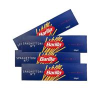 Spaghettoni No. 7 Pasta Ba-rilla's 500g Authentic Italian Durum Wheat Semolina, Ideal for Robust Sauces Product of Italy Pack of 4