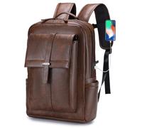 SPAHER 15.6 Inch Leather Laptop Backpack Wizz air Cabin Bags 40x30x20 Casual Daypack School Backpack Cabin Backpack Carry on Flight Travel Business Luggage Outdoor College Backpack Gift for Men Women