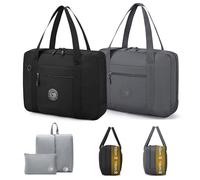 SPAHER 2X Expandable Cabin Bag 40x30x10 Lufthansa 40x30x20 Wizzair Vueling Travel Duffle Bag with Wet Pocket Carry on Hand Luggage Under-seat Holdall Handbag for Maternity Overnight with Toiletry Bag