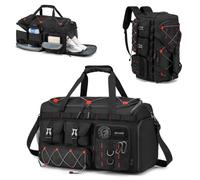 SPAHER 3 in 1 Large Sports Gym Kit Bag Men 50L Travel Backpack 55x35x25