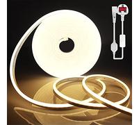 SPAHER 6,5 ft /2M Neon LED Strip Light Neon Rope Light 230v Outdoor LED Rope Lights Waterproof Cuttable Flexible Led Strip Lights for Indoor&Outdoor Decoration Bedroom Garden Hotel Neutral White