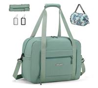 SPAHER British Airways Cabin Bag 40x30x15 Travel Duffle Bag Gym Sports Weekend Maternity Bags for Women Waterproof Overnight Holdall Hospital Flight Bag Carry on Underseat Hand Luggage, Green