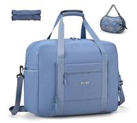 SPAHER Easyjet Airlines Cabin Bag 45x36x20 Foldable Travel Duffle Weekend Gym Bags for Women Waterproof Overnight Hospital Holdall Bag Handbag Large Carry on Underseat Hand Luggage Blue