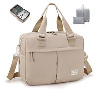 SPAHER Expandable Cabin Bag British Airways Hand Luggage 40x30x15 to 40x30x25 Eurowings Wizzair Travel Duffle Bag Carry On Luggage Under-seat Holdall Handbag Maternity Hospital Overnight Bags, Khaki