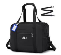 SPAHER for Ryanair Cabin Bags 40x30x20 Underseat Wizzair Carry on Hand Luggage Foldable Travel Duffel Bag 25L Holdall Tote for Women and Men for Travel Overnight Hospital Weekend, Black